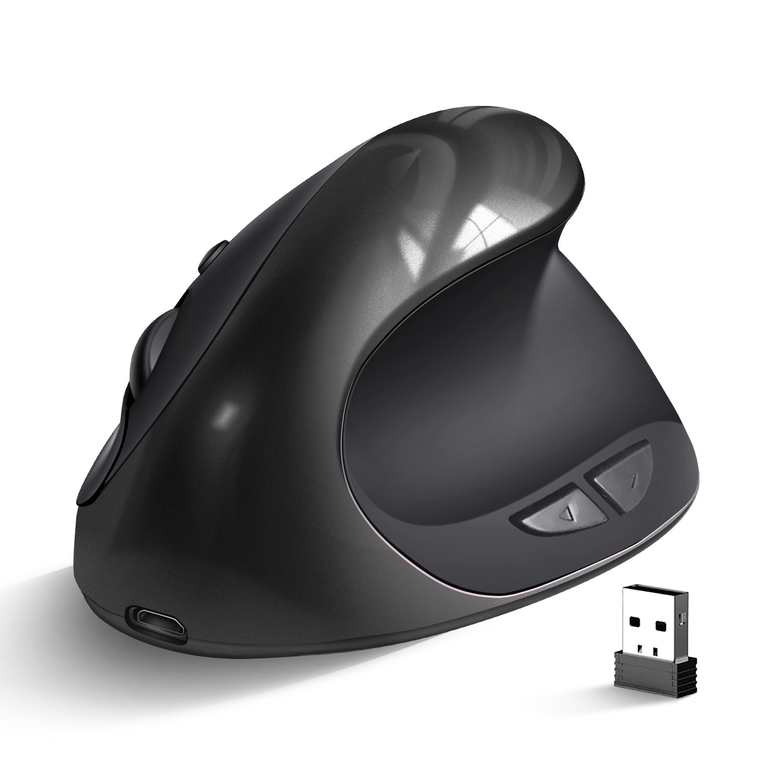 Three Generations Wireless Charging Vertical Mouse Ergonomic Mouse - Image 3