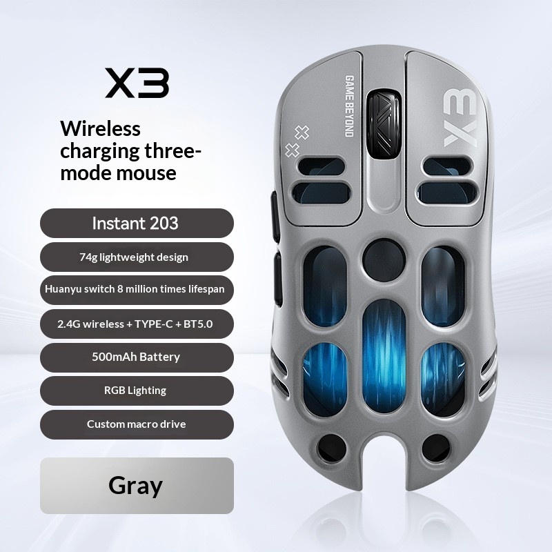 Wireless Gaming Mouse, Tri-mode Bluetooth, Rechargeable - Image 5