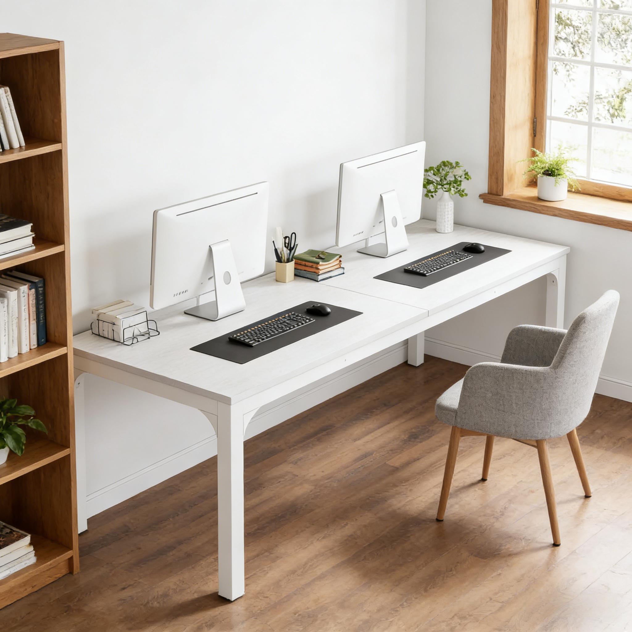 Dual Workspace Desk,Conference Table,Rectangle Computer Desk - Image 5
