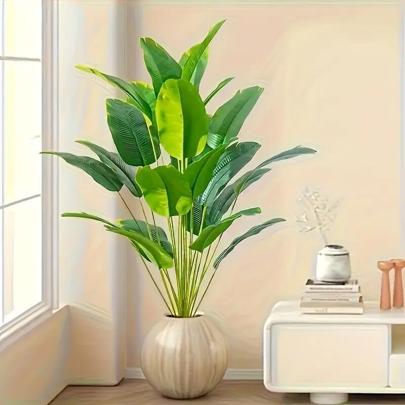 Simulated Plant 18-leaf Traveler’s Banana Green Plant Ornament
