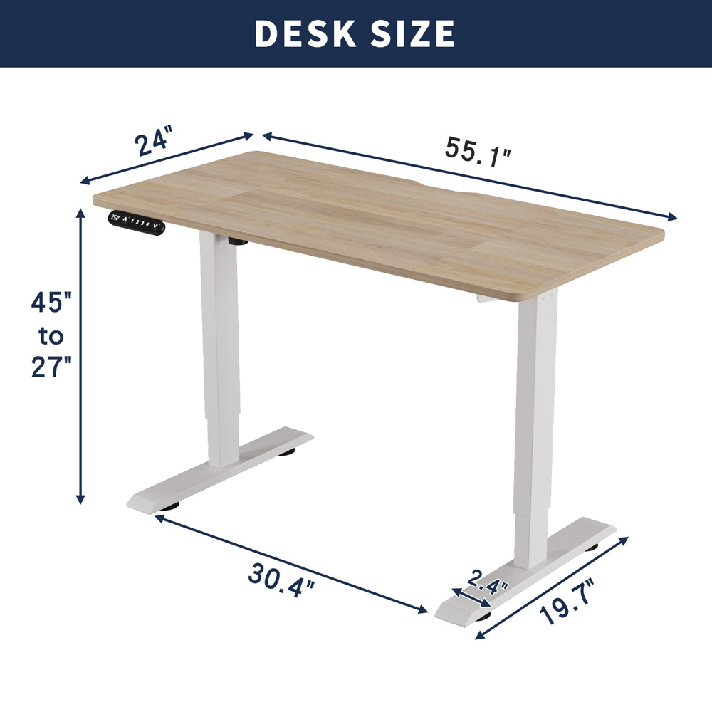 Electric Standing Desk Height Adjustable Desk For Home And Office Computer Table Gaming Desk Modern Luxiury Table 55 Lift-up Desk - Image 3