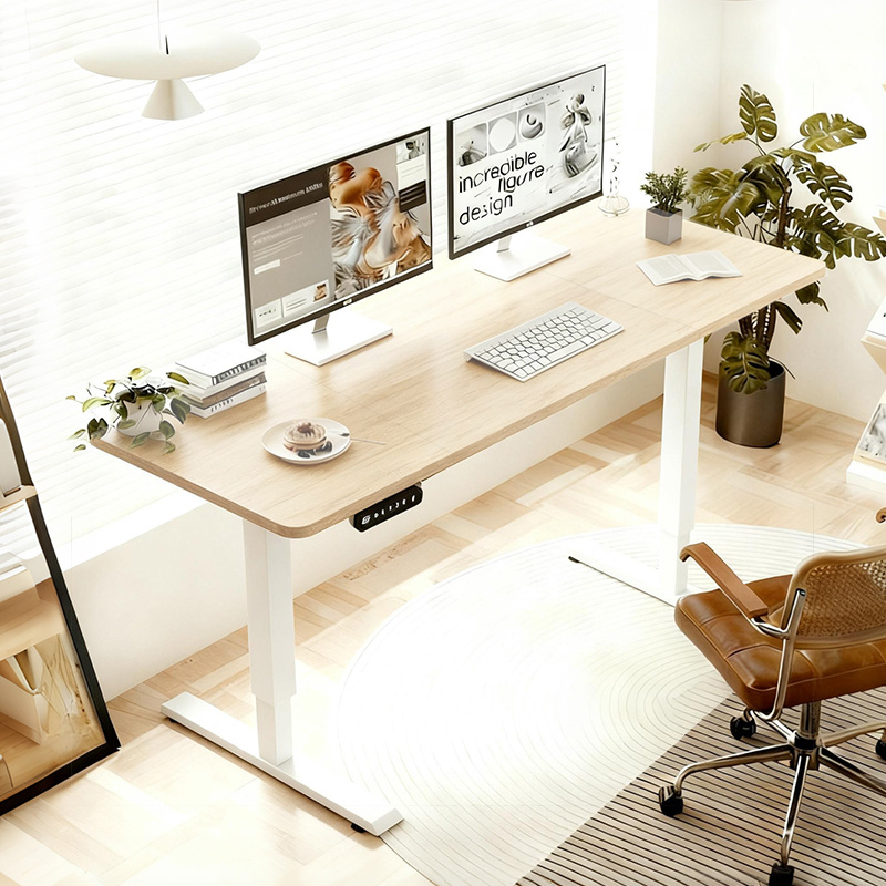 Electric Standing Desk Height Adjustable Desk For Home And Office Computer Table Gaming Desk Modern Luxiury Table 55 Lift-up Desk