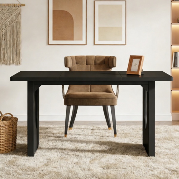 Utilitarian Modern Black Office Desk - Image 5